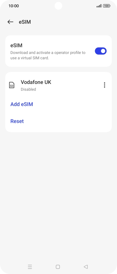 Press the menu icon.