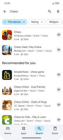 Press the required app.
