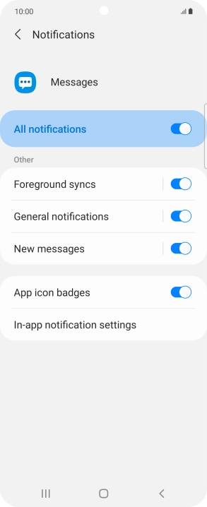 Press the indicator next to 