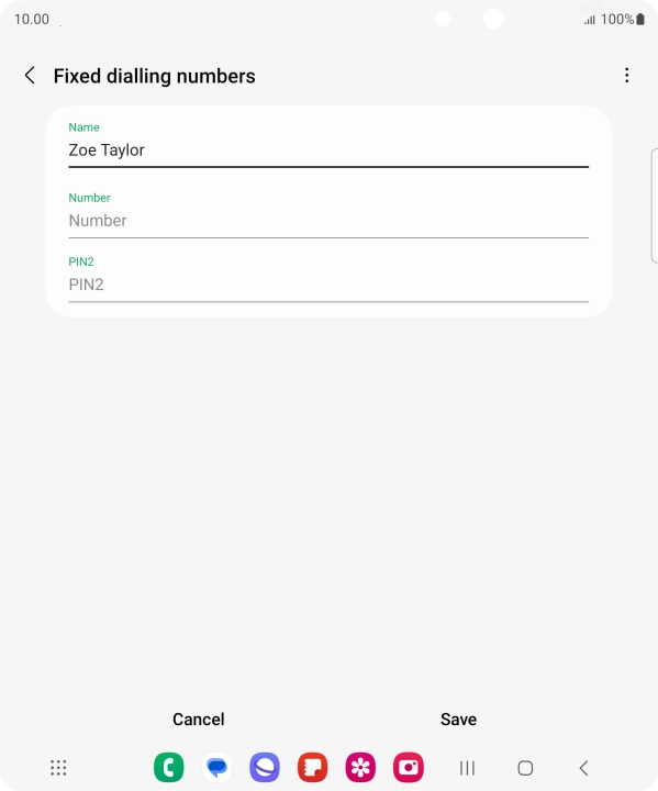 Press Number and key in the required phone number.