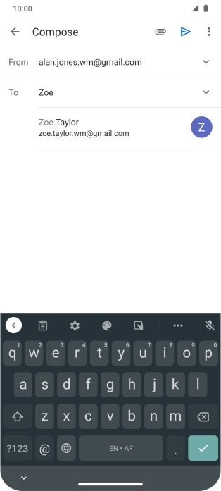 Press the required contact.