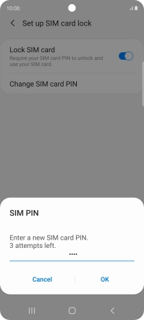 Key in a new four-digit PIN and press OK.