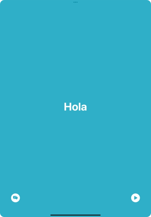 Press the split view icon to go back to display of both languages.