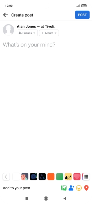 Press the text input field.