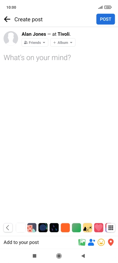 Press the text input field.