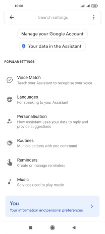 Press Voice Match.