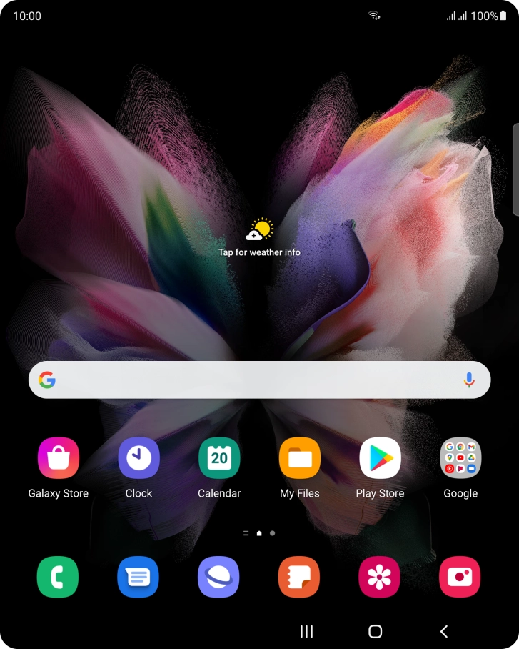 The Wi-Fi icon shows that your phone is connected to a Wi-Fi network.