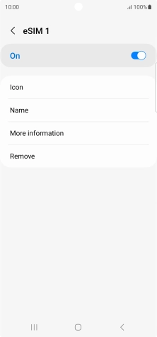 Press Remove and follow the instructions on the screen to delete your eSIM.