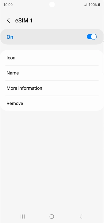 Press Remove and follow the instructions on the screen to delete your eSIM.