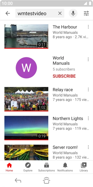 Press the required video clip.