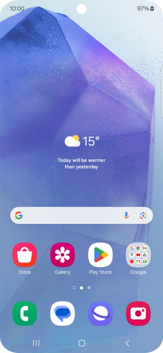 When the battery charging icon is displayed, the battery is charging.