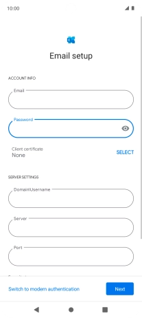 To turn on the function, press SELECT and follow the instructions on the screen to install the required certificate.