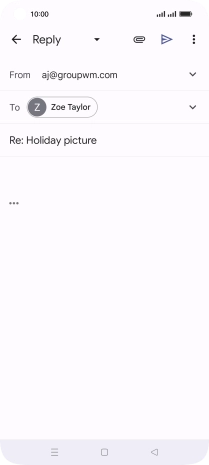 Press the text input field and key in the required text.