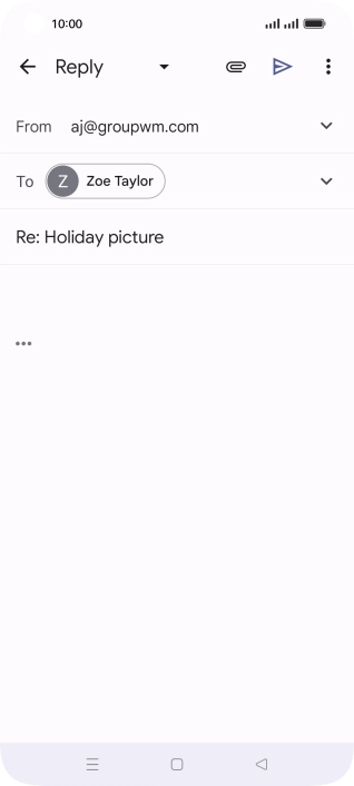 Press the text input field and key in the required text.