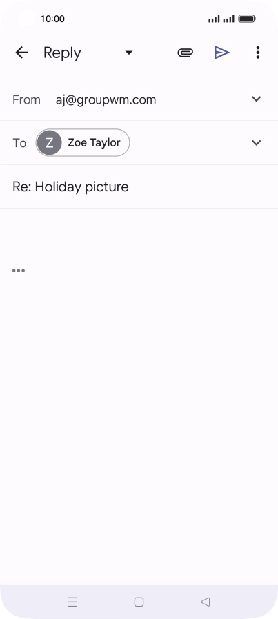 Press the text input field and key in the required text.