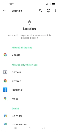 Press the required app.