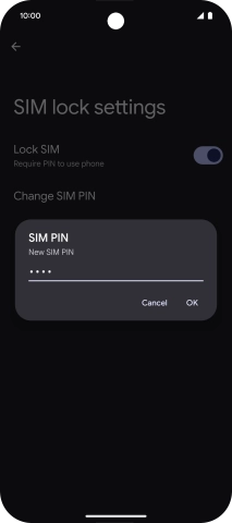 Key in a new four-digit PIN and press OK.