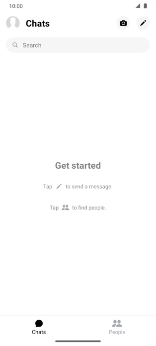 Press the new message icon.
