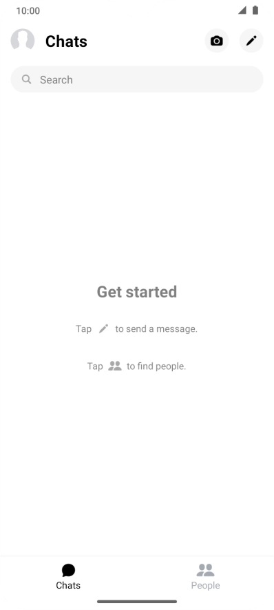 Press the new message icon.
