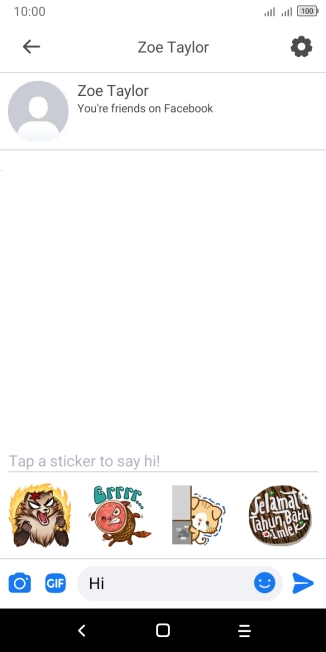 Write the required message and press the send icon.