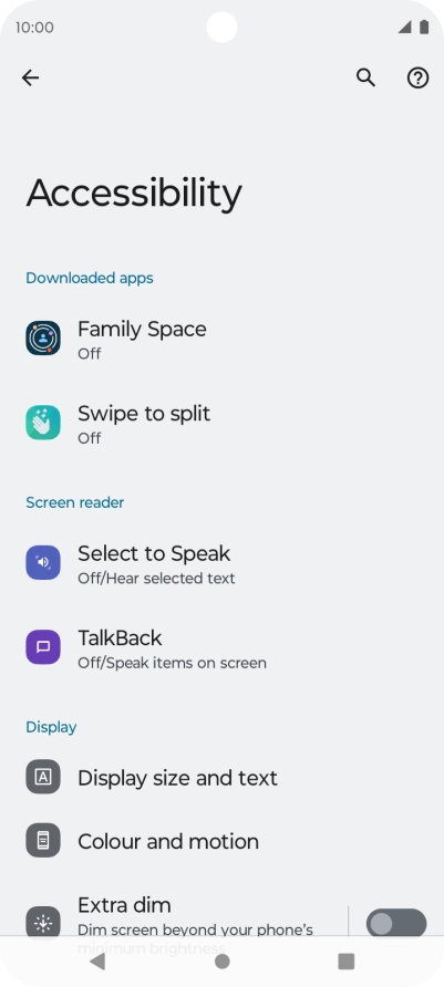 Press the required category below 