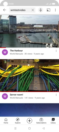 Press the required video clip.