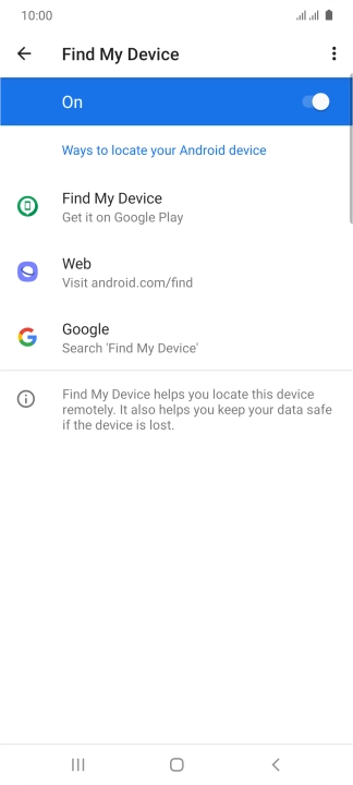 Press the Home key to return to the home screen.