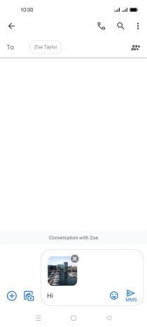 Press the send icon.