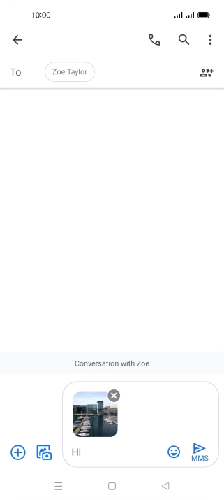 Press the send icon.