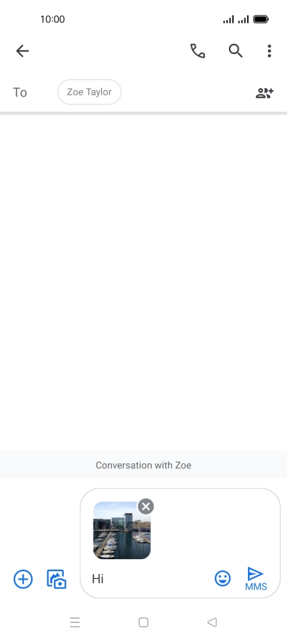 Press the send icon.