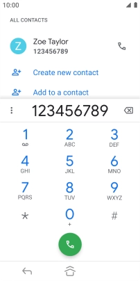 Key in the required number and press the call icon.