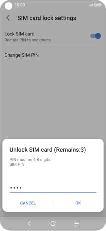 Key in your PIN and press OK.