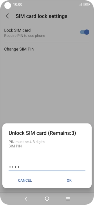 Key in your PIN and press OK.