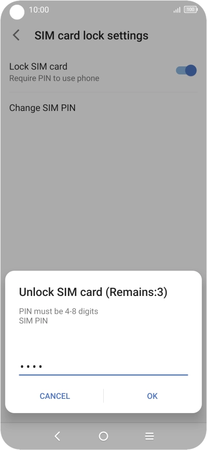 Key in your PIN and press OK.