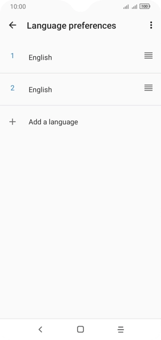 To select the new language as the default language, press the move icon next to the required language and drag it to the top of the list.
