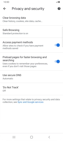 Press Clear browsing data.