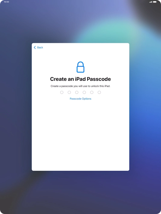 Press Passcode Options.