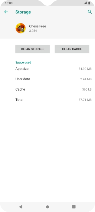 Press CLEAR CACHE.