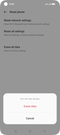 Press Erase data.