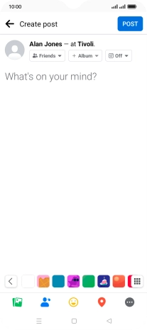 Press the text input field.