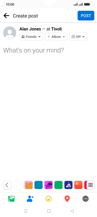 Press the text input field.