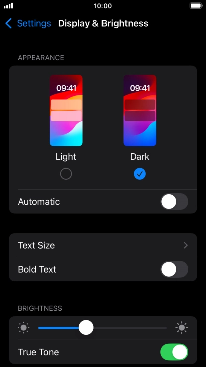 Press the indicator next to 