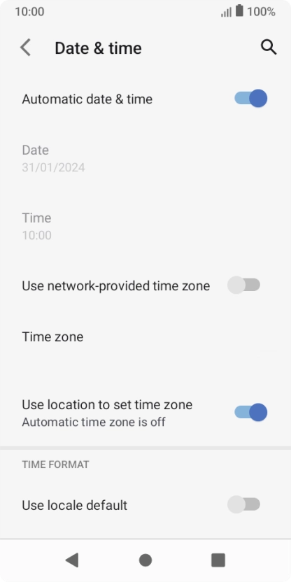 Press the indicator next to 