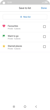 Press the required setting.