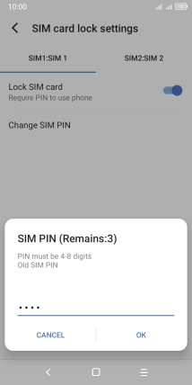Key in your current PIN and press OK.