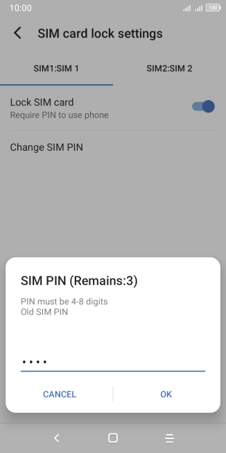 Key in your current PIN and press OK.