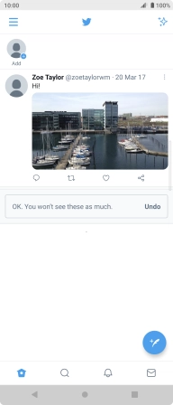 Press the new tweet icon.