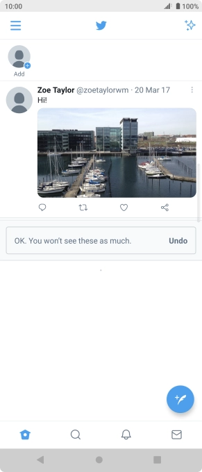 Press the new tweet icon.