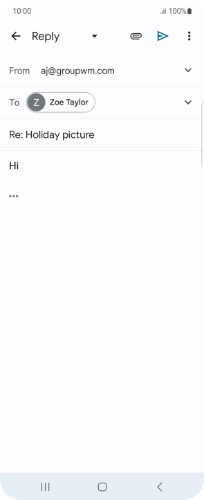 Press the send icon.