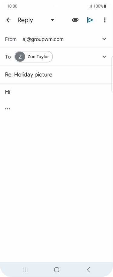Press the send icon.